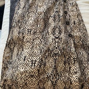 Animal print midi skirt